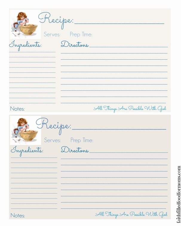 Free Recipe Card Templates Unique Recipe Card Printable for You