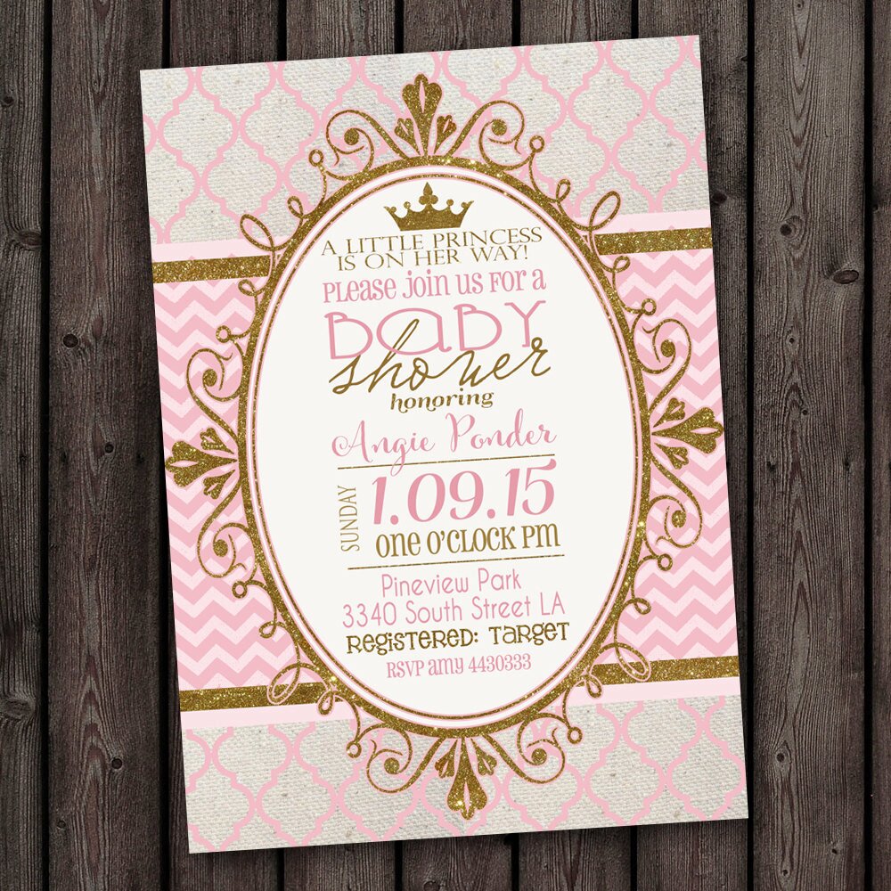 Pink and Gold Baby Shower Invitations Template Luxury Pink and Gold Baby Shower Invitations Pink and Gold Baby Shower